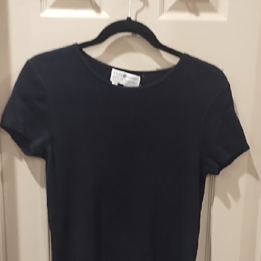 Real Clothes Knit Black Short Sleeve Tee